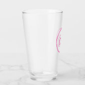 Rosa Monogramm Glas (Rechts)
