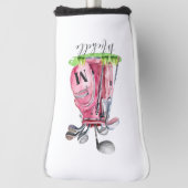 Rosa Monogramm Golf Headcover (Rotieren 90)
