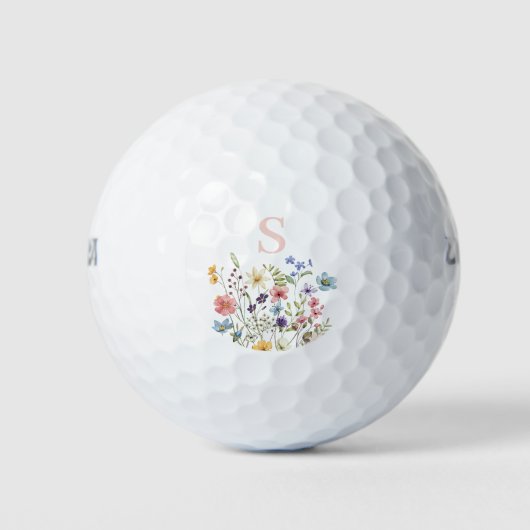 Rosa Monogramm Golfball (Vorderseite)
