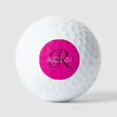 Rosa Monogramm Golfball (Vorderseite)