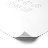 Rosa-Monogramm Hochzeit 20 Tafelsitzkarten Poster (Ecke)