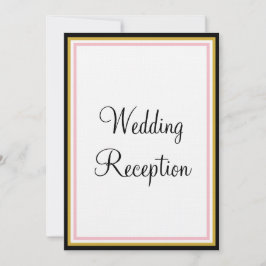 Rosa Monogramm Hochzeitsempfang Einladung