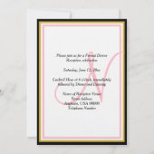 Rosa Monogramm Hochzeitsempfang Einladung (Rückseite)