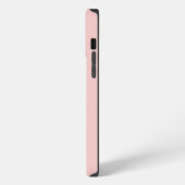 Rosa Monogramm-Initialen mit elegantem Rosa iPhone Hülle (Linke Seite)