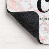 Rosa-Monogramm-Initialen Mousepad (Ecke)