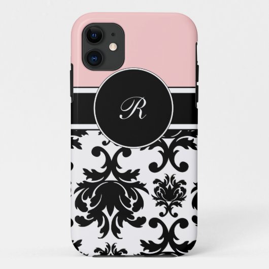 Rosa Monogramm iPhone 5 Hüllen repariert (Rückseite)