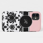 Rosa Monogramm iPhone 5 Hüllen repariert (Rückseite (Horizontal))