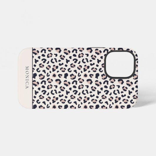 Rosa-Monogramm iPhone Hülle (Rückseite (Horizontal))