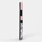 Rosa Monogramm iPhone Hüllen (Hinten/Rechts)