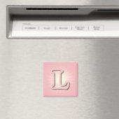 Rosa Monogramm L Magnet (In Situ (Geschirrspüler))