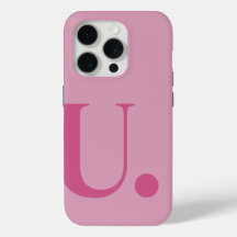 Rosa Monogramm Letter Einfache Farbe Minimalistisc