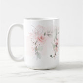 Rosa-Monogramm-Letter J Kaffeetasse (Links)