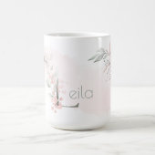 Rosa-Monogramm-Letter L Kaffeetasse (Mittel)