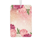 Rosa Monogramm Luxus-Glitzer Autolufterfrischer (Rückseite)