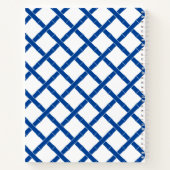 Rosa Monogramm mit blauem und weißem Bambusrohr Notizblock (Rückseite)