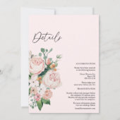 Rosa-Monogramm mit Blütenpinsel, alle in einer Hoc Einladung (Rückseite)