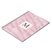 Rosa Monogramm mit Glitter und Röte Notizblock (Linke Seite)
