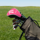 Rosa Monogramm mit Namen Golf-Schlagkopfabdeckung Golf Headcover (In SItu)