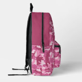 Rosa Monogramm mit zwei Tonen Camouflagen Bedruckter Rucksack (Links)