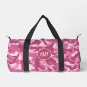 Rosa Monogramm mit zwei Tonen Camouflagen Duffle Bag (Vorderseite)