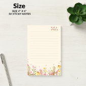 rosa Monogramm Moderne Minimalistische Post-it-Not Post-it Klebezettel