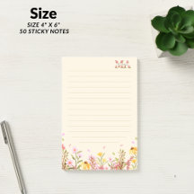 rosa Monogramm Moderne Minimalistische Post-it-Not