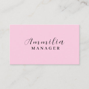 Rosa Monogramm   Modernes weibliches Minimalistisc Visitenkarte