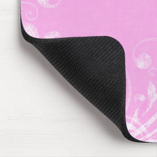 Rosa Monogramm Mousepads (Ecke)