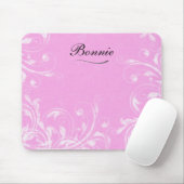 Rosa Monogramm Mousepads (Mit Mouse)