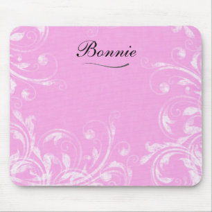 Rosa Monogramm Mousepads