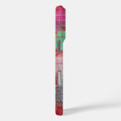 Rosa Monogramm Name abstraktes Muster Case-Mate iPhone Hülle (Rückseite / Rechts)