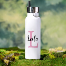 Rosa Monogramm-Name-Script personalisiertes Design