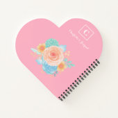 Rosa Monogramm Notizblock (Rückseite)