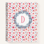 Rosa Monogramm Notizblock (Vorderseite)