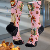 Rosa Monogramm Nurse Essentials Crew Socken