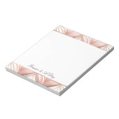 Rosa Monogramm oder Zitat Notizblock (Rotiert)