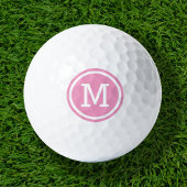 Rosa Monogramm Personalisierte Golfbälle