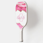 Rosa Monogramm Pickleball Schläger (Links)