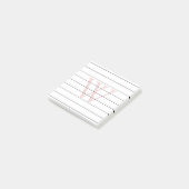 Rosa Monogramm Post-it Klebezettel (angewinkelt)