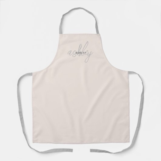 Rosa Monogramm Schürze (Vorderseite)