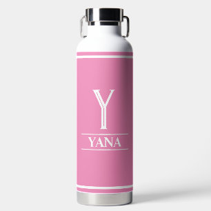 Rosa Monogramm Trinkflasche