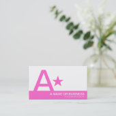 rosa Monogramm Visitenkarte (Stehend Vorderseite)