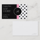 Rosa Monogramm-Visitenkarten Visitenkarte (Vorne/Hinten)
