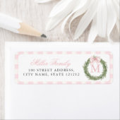Rosa Monogramm-Weihnachtskranz (Insitu)