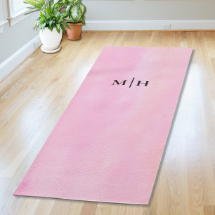 Rosa Monogramm Yogamatte