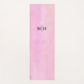 Rosa Monogramm Yogamatte (Vorderseite)
