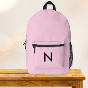 Rosa monogrammiertes elegantes modernes chic trend bedruckter rucksack