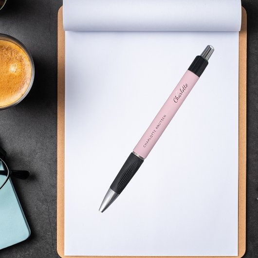 Rosa-Monogrammnamenskript Kugelschreiber