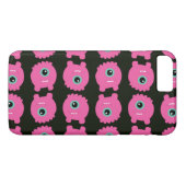 Rosa Monster-Cartoon Case-Mate iPhone Hülle (Rückseite (Horizontal))