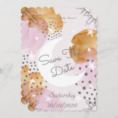 Rosa Moon Save the Date (Vorne/Hinten)